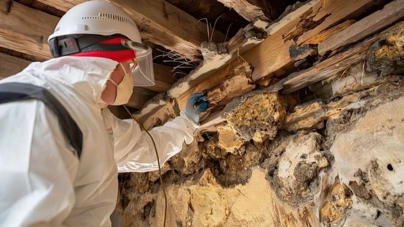 Professional Termite Inspection in a Residential Home
